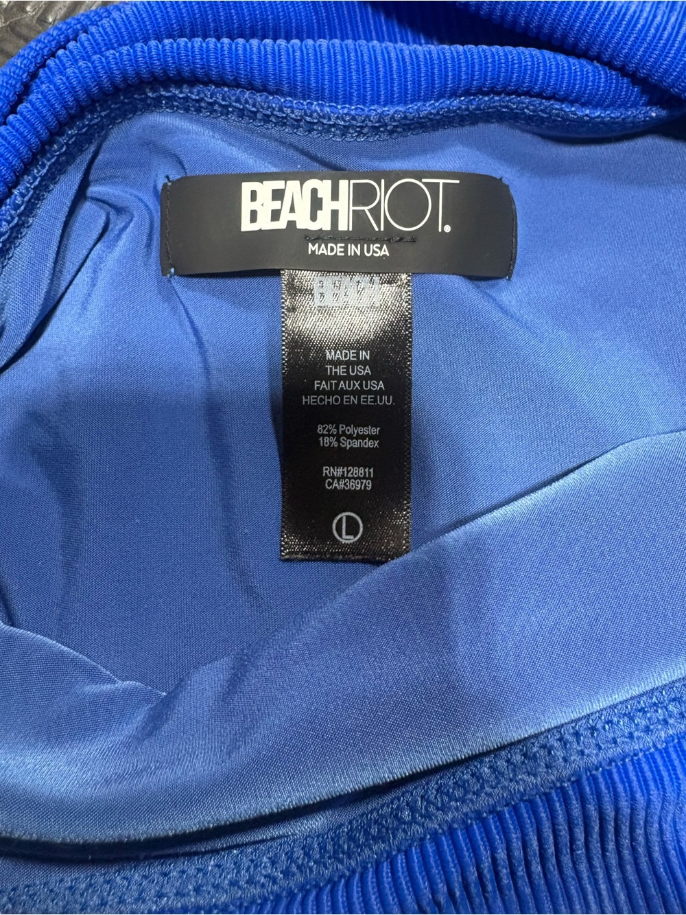 Beach Riot Mila Bikini in Electric Beach Colorblock size Large - Picture 6 of 6